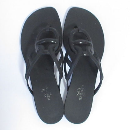 Hermes Egerie Chaine D'ancre Rubber Sandals Size 37 Equivalent to 23.5cm