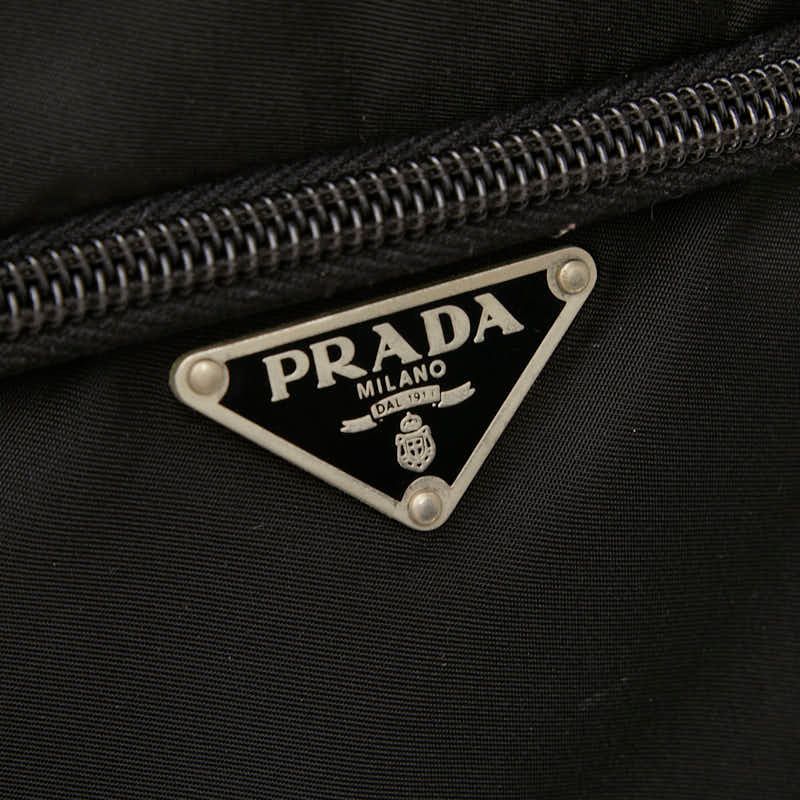Prada Triangle Logo Plate Black Nylon Women's Prada