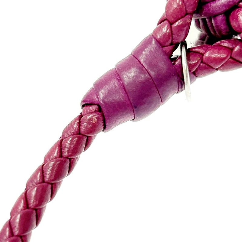 Bottega Veneta Leather Intrecciato Bracelet Purple 308309