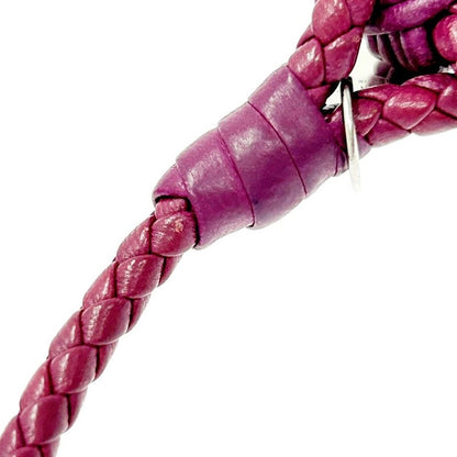 Bottega Veneta Leather Intrecciato Bracelet Purple 308309