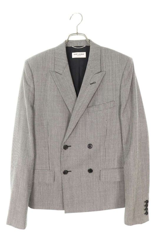 Saint Laurent Paris 465098 Y255q Staggered Double Jacket Men's 46