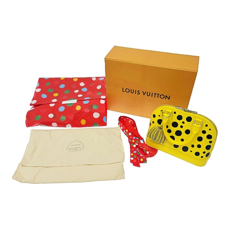 Louis Vuitton M21700 Epi Alma BB × Yayoi Kusama Jone Noir