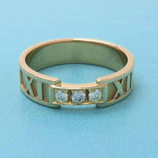 Tiffany & Co Atlas Ring / Diamond 3p#165