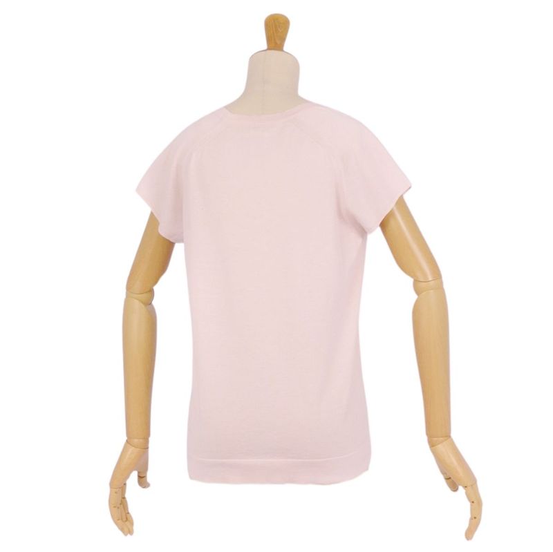 Hermes Knit Sweater French Sleeves H Logo Cot