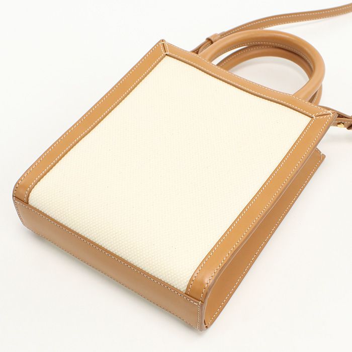 Celine 2WAY Mini Vertical Cabas 19330 2bnz.02nt Handbag Canvas Calf Womens