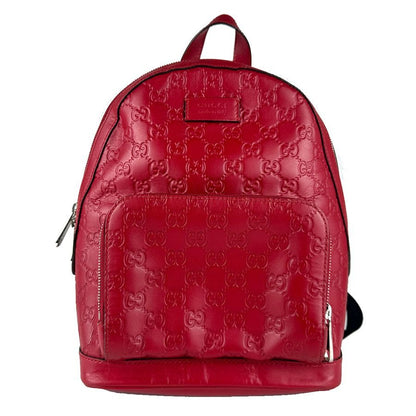 Gucci Backpack Leather Red