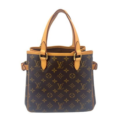 Louis Vuitton Batignolles Monogram Leather Brown Light Handbag Gold