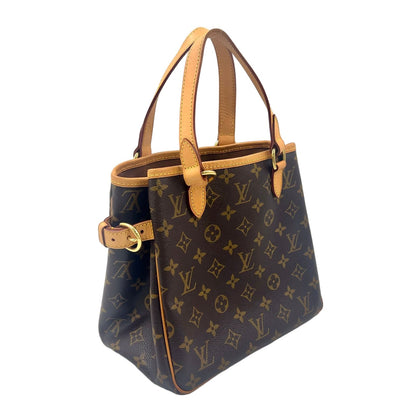 Louis Vuitton Batignolles Monogram Leather Brown Light Handbag Gold — view 2