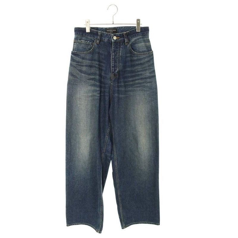Balenciaga Washed Wide Denim Pants Xxs Indigo
