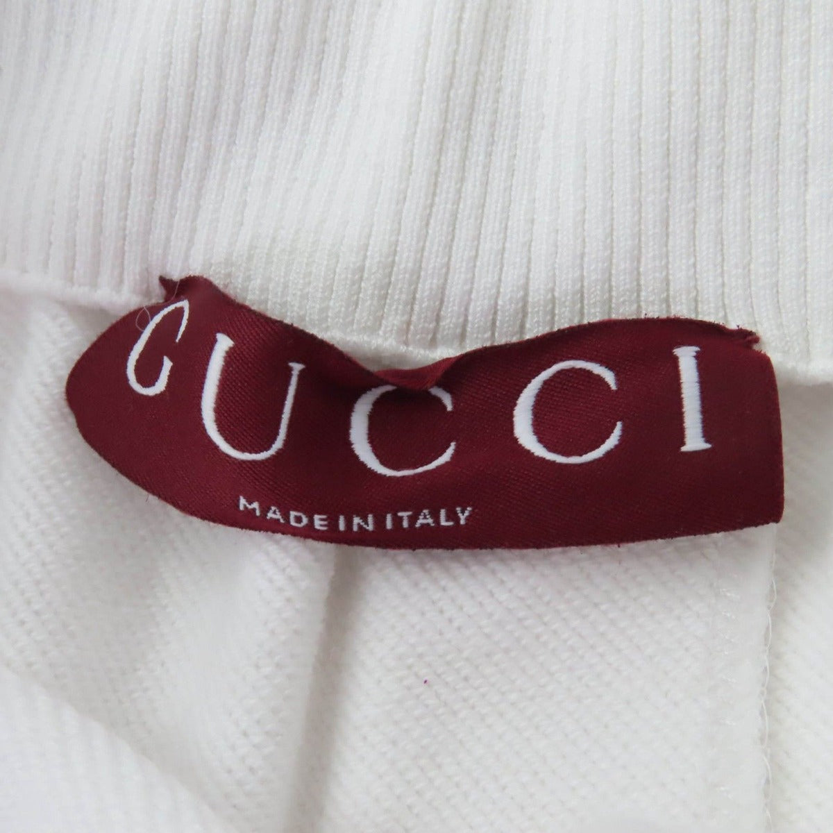 Gucci 100% Cotton Logo Webline Jersey Skirt Tight White L Made — view 7