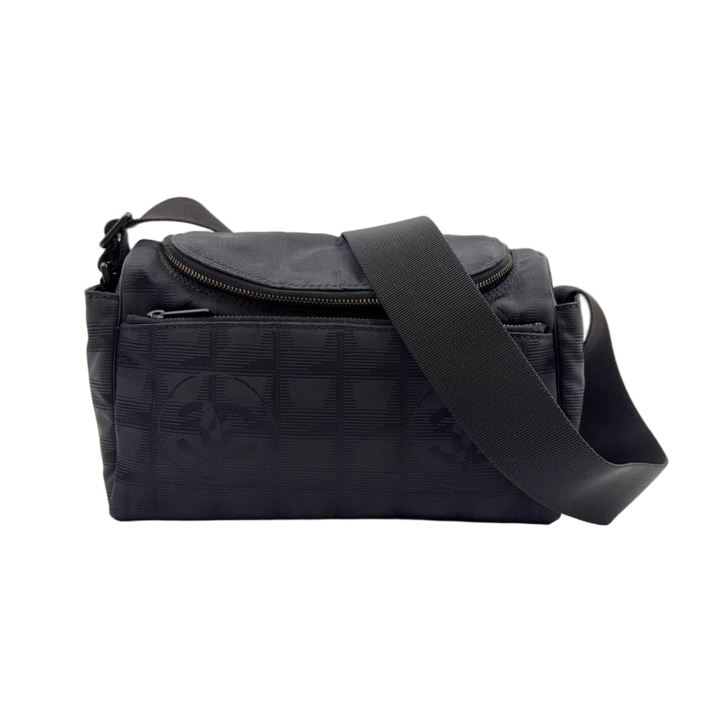 Chanel New Travel Line Nylon Black Shoulder
