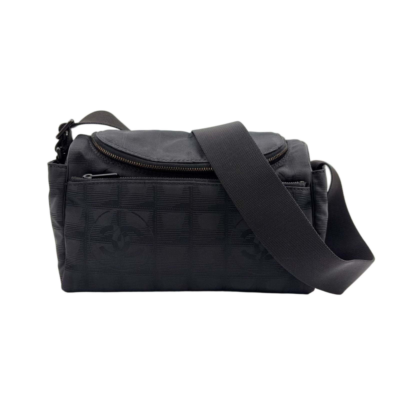 Chanel New Travel Line Nylon Black Shoulder