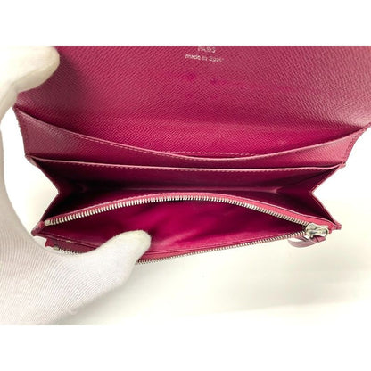 Louis Vuitton Epi Portefeuille Emilie Zipper Long Wallet Bordeaux — view 9