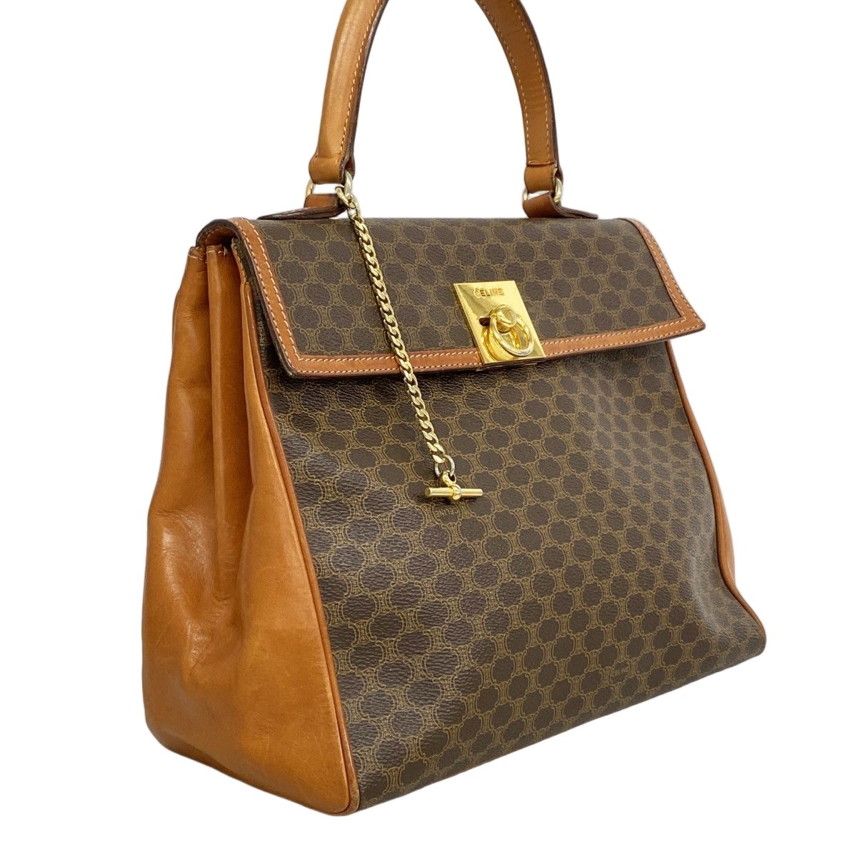 Celine Handbag Macadam Brown Gold — view 2