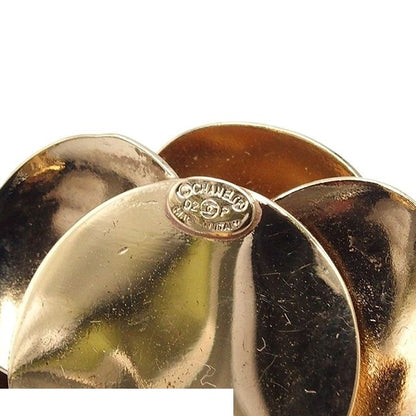 Chanel 02P Camellia Off White Metal CC Logo Costume Earrings — view 6
