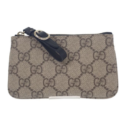 Gucci Key Case Coin Polyurethane Brown Gold Hardware GG