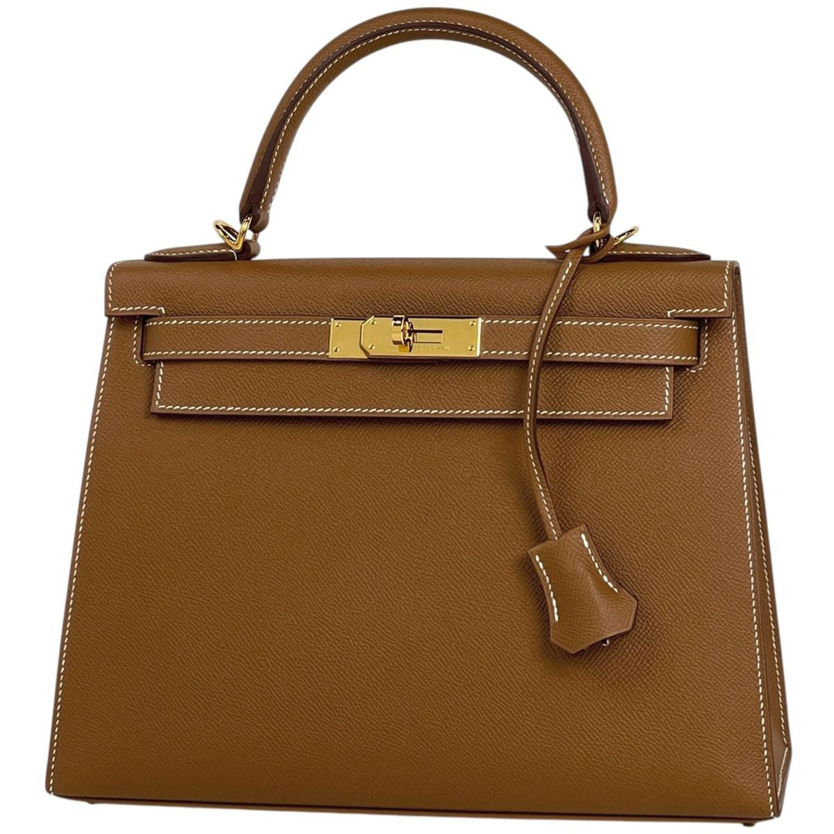 Hermes Kelly 28 Outside Sewing 2-Way Shoulder Bag Veau Epsom Gold Y