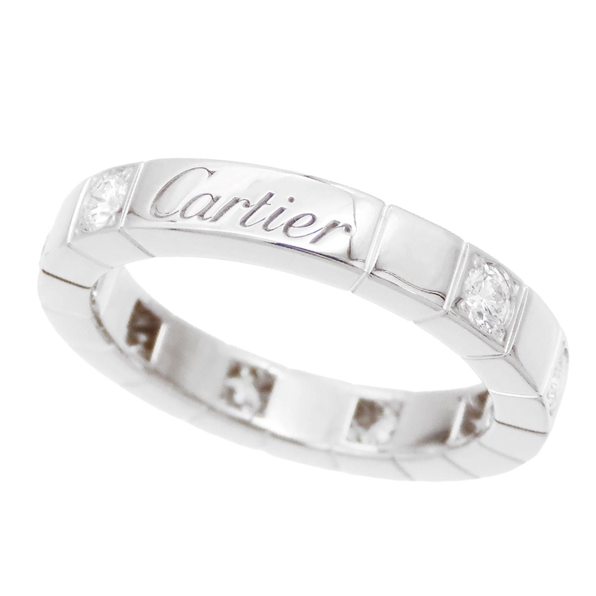 Cartier Lanieres Ring White Gold 18K Diamond 47