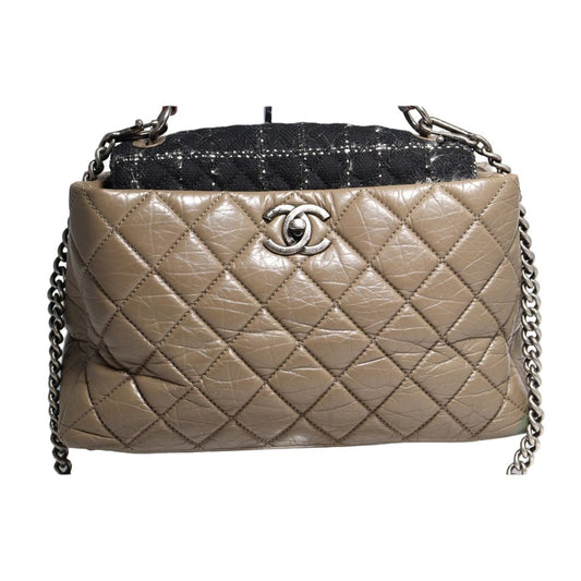 Chanel Quilted Portobello Leather 2-Way Handbag