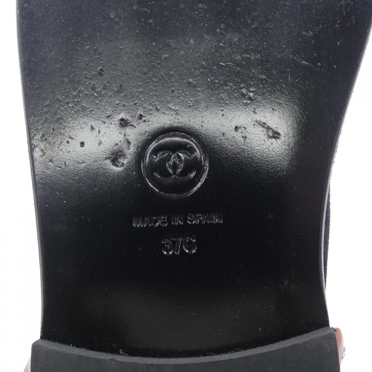 Chanel Moccasins Shoes Suede Black — view 6