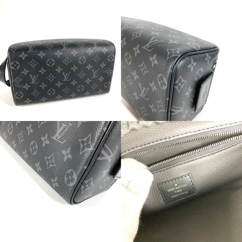 Louis Vuitton Second Bag Dopp Kit Clutch Toiletry Monogram Eclipse Canvas Case
