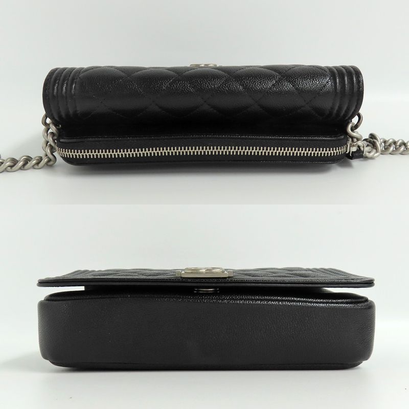 Chanel Boy Chanel Phone Case Ap3013 Shoulder Bag Black Caviar Skin