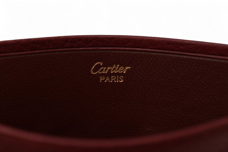 Cartier Card Case Vintage Cartier Mini Pouch Must De Cartier Bordeaux L3000015