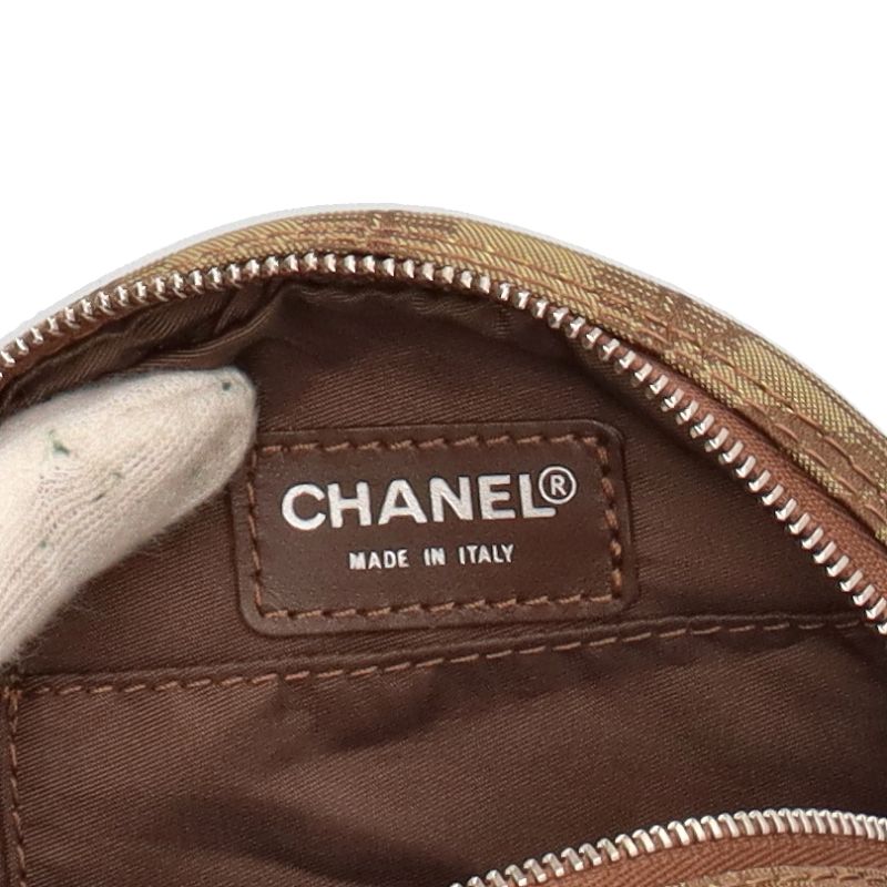 Chanel New Travel Line Hand Pouch A17682 Nylon Ladies Other Bag Khaki Brown