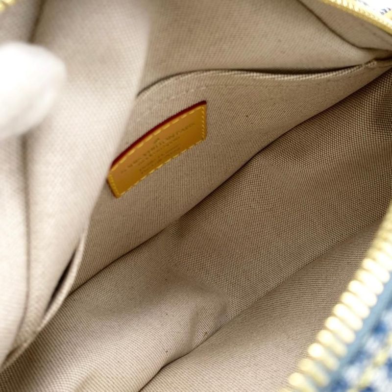 Louis Vuitton Shoulder Bag Chess Messenger N40706 Damier Denim Blue Beige Louis