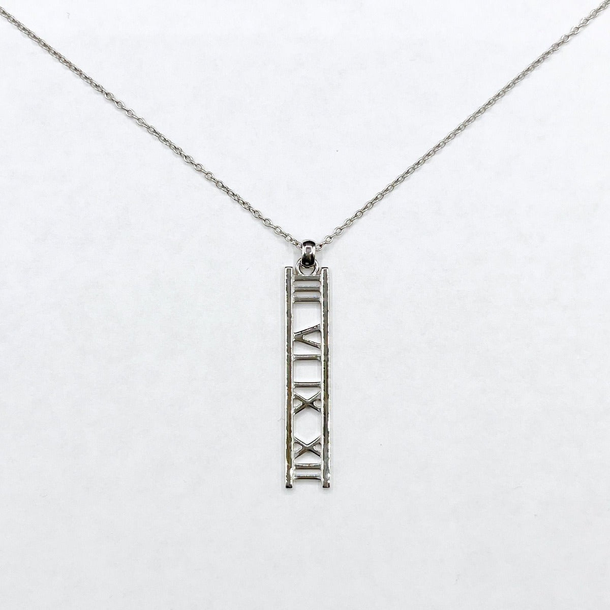 Tiffany & Co. Atlas Bar White Gold Necklace — view 8