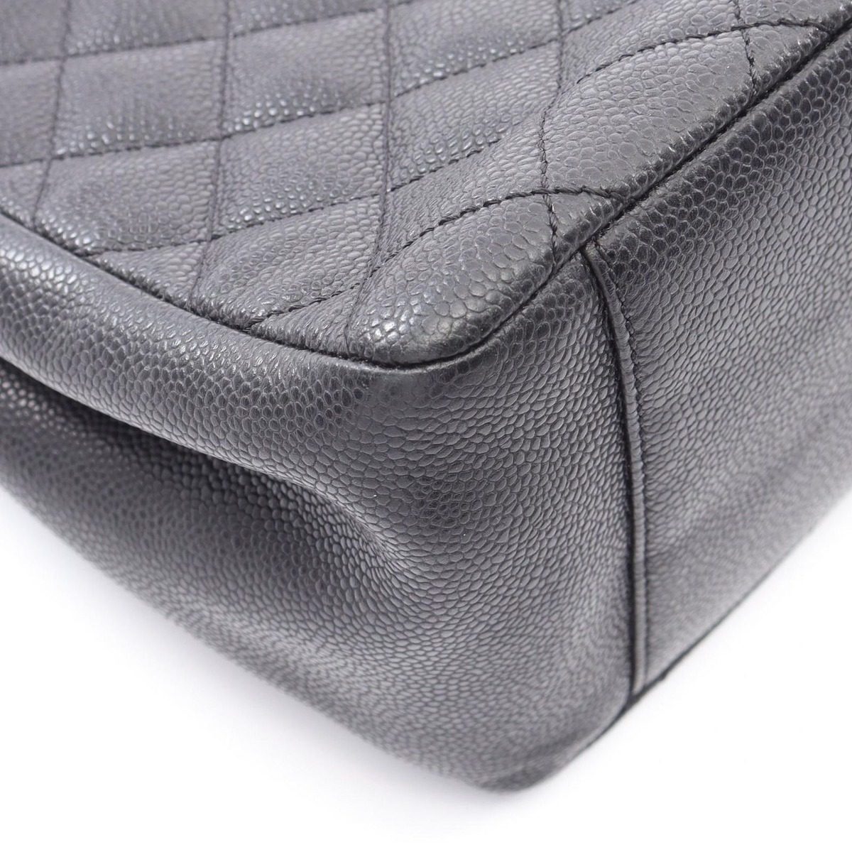 Chanel Tote Quilted Grand Shopping GST Black Calf Chain — view 7