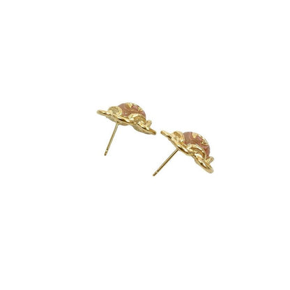 Chanel Coco Mark Flower Motif Earrings Accessories Small 24FB