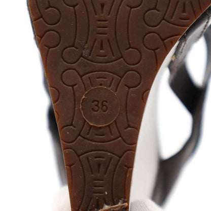 Celine Wedge Sole Strap Sandal White and Brown 36