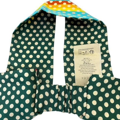 Gucci 741890 Scarf Bandana Interlocking G Accessories Small Pattern Dotted Silk