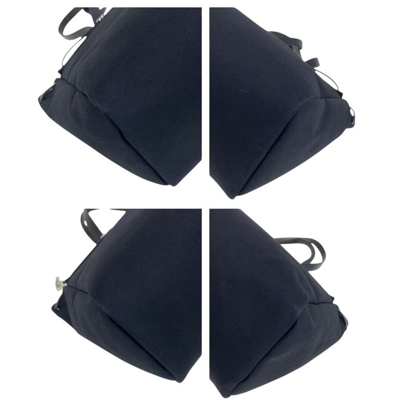 Hermes Herbag Cabas GM With Bag Replacement Black Silver Hardware Canvas/leather