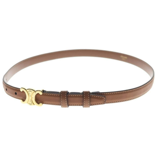 Celine Triomphe Leather Belt Brown Gold