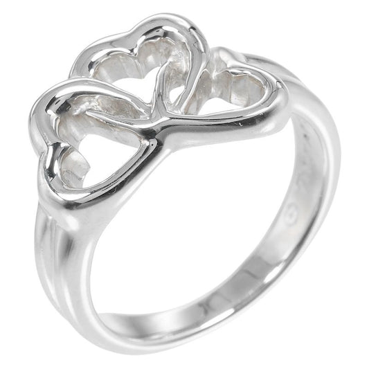 Tiffany & Co Triple Heart Silver 925 Size 7' 3.55 g Ring