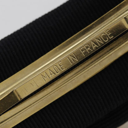 Celine Old Celine Star Vintage Cotton And Gold Plated Black Ladies Barrette