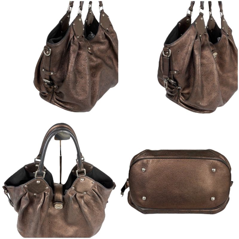 Louis Vuitton Shoulder Bag Tote Bag Bronze Gold Mahina L Perforated Leather