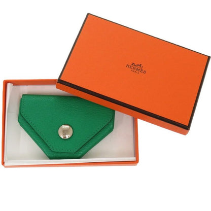 Hermes Le Van Cattle Chevre Mint Stamped Z 1921 Green Coin Case Hermes