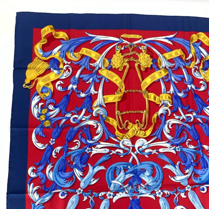 Hermes Carre 90 Lemors A LA Conetable Gag Grace Silk Scarf