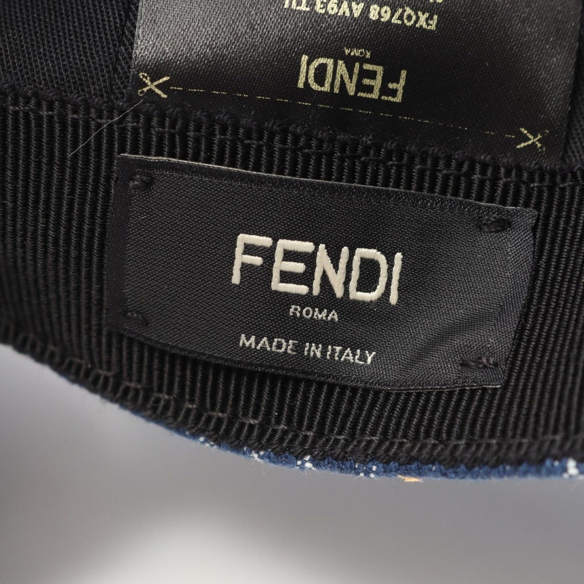 Fendi Cap FF Logo Blue Denim — view 4