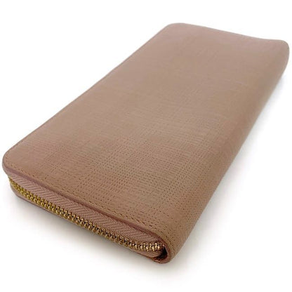 Loewe Round Zipper Long Wallet Ec22964 Beigepink Linen