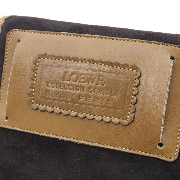 Loewe Waist Bag Belt Bag Suede Black and Brown Gold Hardware Body Bag Pouch