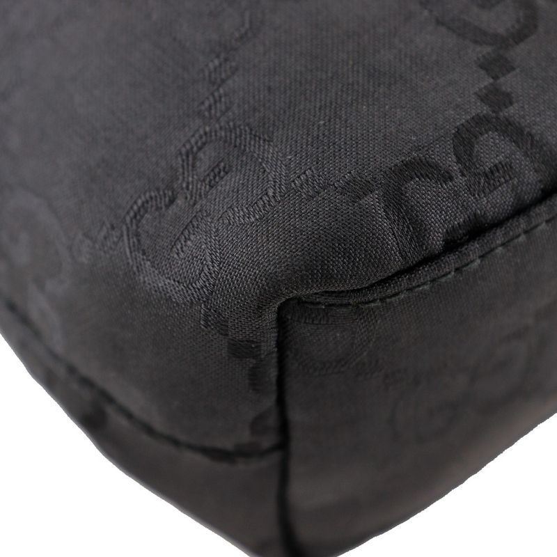 Gucci One Shoulder 001998 X GG Nylon Black Ladies Shoulder Bag