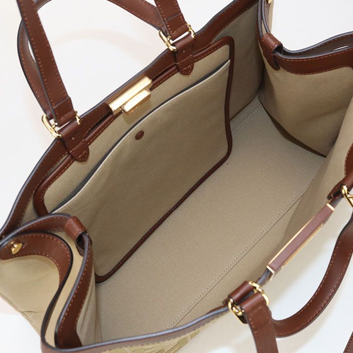 Fendi Ecks Tote Peekaboo Fe88316 Tote Bag Jacquard Ecks Tote Women's