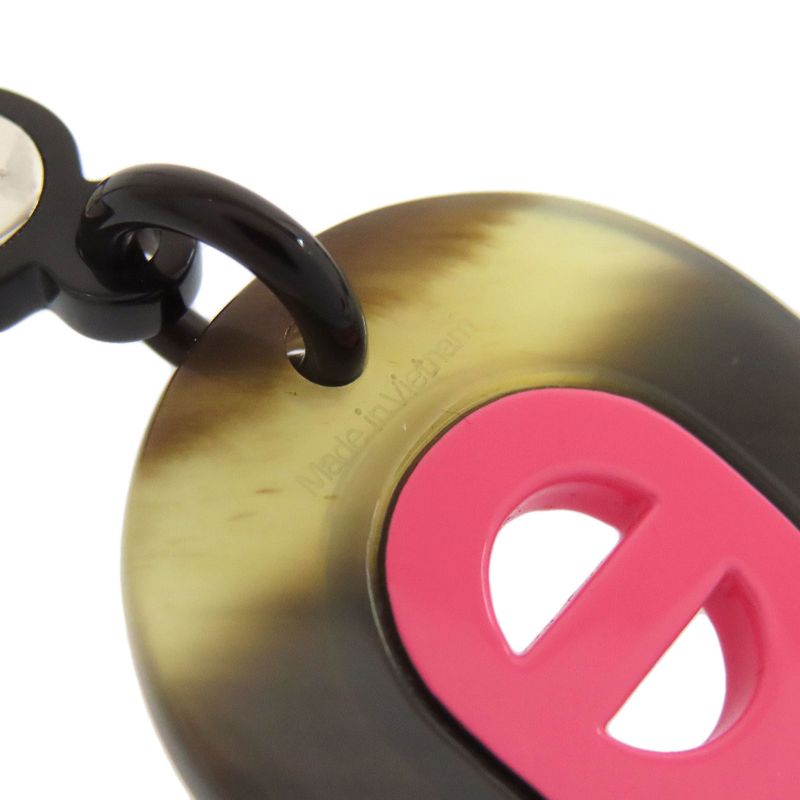 Hermes Fidelio Villages PM Earrings Metal Buffalo Horn Ladies