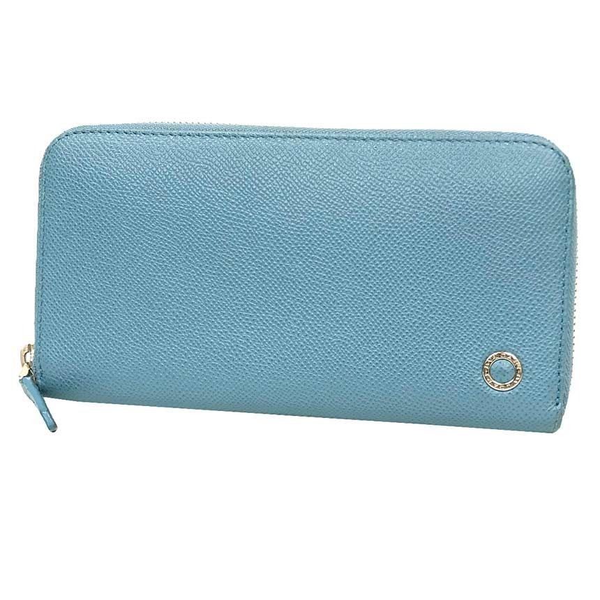 Bvlgari Man Zip Around Wallet Light Blue