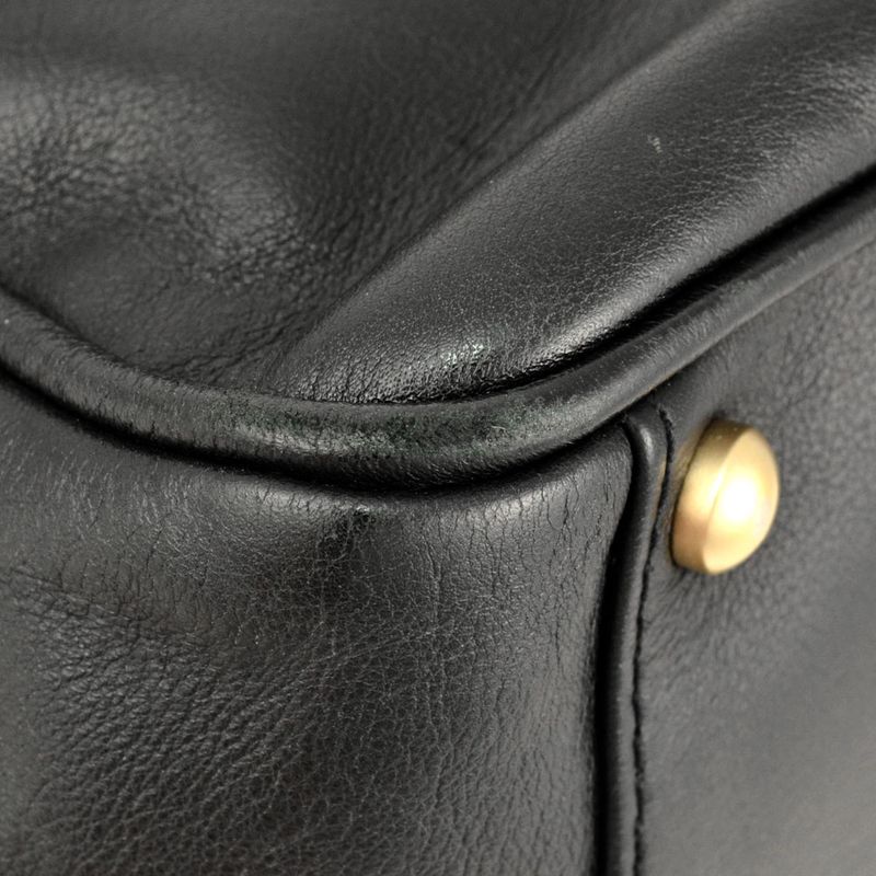 Chanel Camellia Tote Bag Lambskin Black White Logo