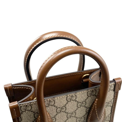 Gucci Handbag Shoulder Bag With Interlocking G Mini Tote Bag 671623 GG Supreme